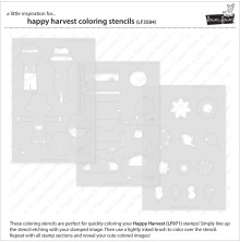 Lawn Fawn Coloring Stencils - Happy Harvest LF3584