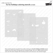 Lawn Fawn Coloring Stencils - Ho-Ho-Holidays LF3589