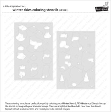 Lawn Fawn Coloring Stencils - Winter Skies LF3591