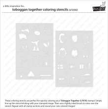 Lawn Fawn Coloring Stencils - Toboggan Together LF3592