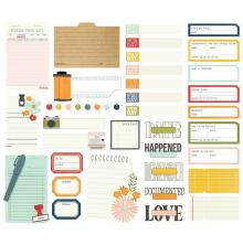 Simple Stories Bits &amp; Pieces Die-Cuts 41/Pkg - For The Record Journal