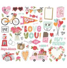 Simple Stories Bits &amp; Pieces Die-Cuts 47/Pkg - Heartstrings Icons