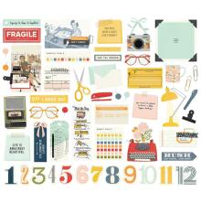 Simple Stories Bits &amp; Pieces Die-Cuts 52/Pkg - For The Record Icons