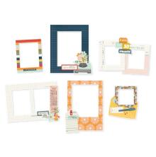 Simple Stories Chipboard Frames 6/Pkg - For The Record