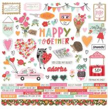 Simple Stories Sticker Sheet 12X12 - Heartstrings