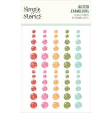 Simple Stories Enamel Dots 60/Pkg - Heartstrings