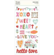 Simple Stories Foam Stickers 46/Pkg - Heartstrings