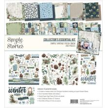 Simple Stories Collectors Essential Kit 12X12 - Simple Vintage Fresh Snow