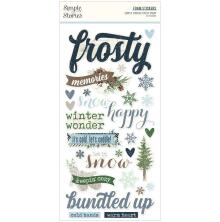 Simple Stories Foam Stickers 56/Pkg - Simple Vintage Fresh Snow