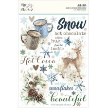 Simple Stories Rub Ons - Simple Vintage Fresh Snow