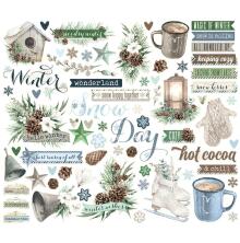 Simple Stories Bits &amp; Pieces Die-Cuts 72/Pkg - Simple Vintage Fresh Snow Icons