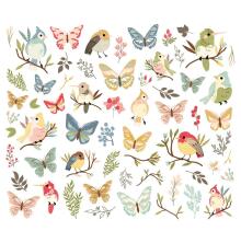 Simple Stories Bits &amp; Pieces Die-Cuts 61/Pkg - Front Porch Birds &amp; Butterflies