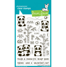 Lawn Fawn Clear Stamps 4X6 - I Heart Pandas LF3596