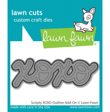 Lawn Fawn Dies - Scripty XOXO Outline Add-On LF3616