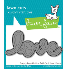 Lawn Fawn Dies - Scripty Love Outline Add-On LF3615