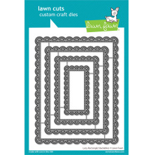 Lawn Fawn Dies - Lacy Rectangle Stackables LF3619