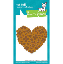 Lawn Fawn Hot Foil Plates - Floral Heart LF3620