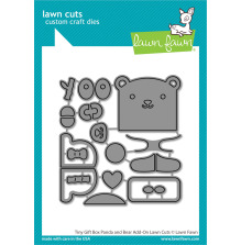 Lawn Fawn Dies - Tiny Gift Box Panda And Bear Add-On LF3614