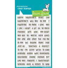 Lawn Fawn Clear Stamps 4X6 - Henrys Build-A-Sentiment: Love LF3605