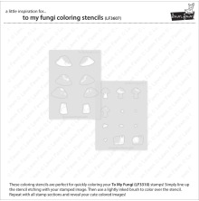 Lawn Fawn Coloring Stencils - To My Fungi LF3607