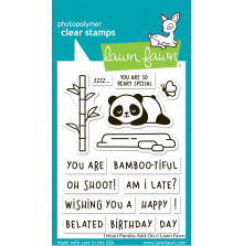 Lawn Fawn Clear Stamps 3X4 - I Heart Pandas Add-On LF3599