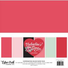 Echo Park Solid Cardstock Kit 12X12 - Valentines Day