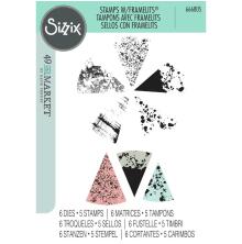 Sizzix Framelits Die &amp; A5 Stamp Set By 49 And Market - Build-A-Burst Painterly 666805