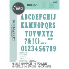 Sizzix Framelits Die Set By 49 And Market - Fine Line Alpha 02 666808