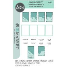 Sizzix Framelits Die &amp; Stamp Set By 49 And Market - Painted Palettes 666811