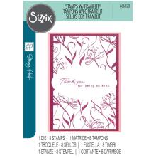 Sizzix Framelits Die &amp; Stamp Set - Wall Flower 666823