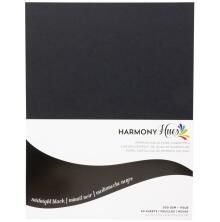 Harmony Hues 110# Cardstock 8.5X11 100/Pkg - Midnight Black