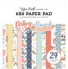 Echo Park Double-Sided Paper Pad 6X6 - Baby On Board Girl