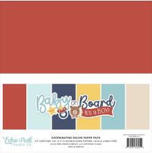 Echo Park Solid Cardstock Kit 12X12 - Baby On Board Boy