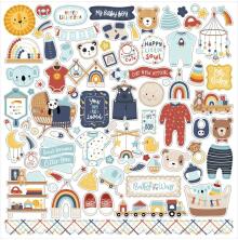 Echo Park Cardstock Stickers 12X12 - Baby On Board Boy