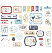 Echo Park Cardstock Die-Cuts 33/Pkg - Baby On Board Boy Icons