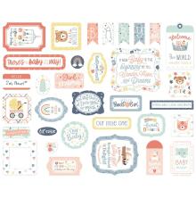 Echo Park Cardstock Die-Cuts 33/Pkg - Baby On Board Girl Icons