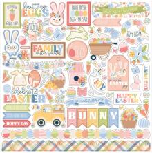 Echo Park Cardstock Stickers 12X12 - Bunnies And Baskets