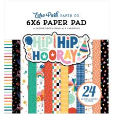 Echo Park Double-Sided Paper Pad 6X6 - Hip Hip Hooray