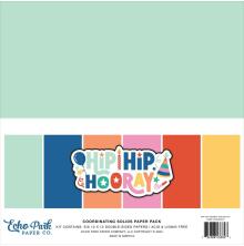 Echo Park Solid Cardstock Kit 12X12 - Hip Hip Hooray