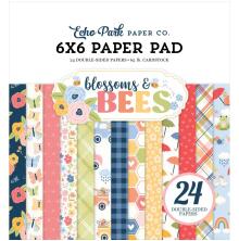 Echo Park Double-Sided Paper Pad 6X6 - Blossoms And Bees