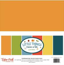 Echo Park Solid Cardstock Kit 12X12 - Little Things Mean A Lot