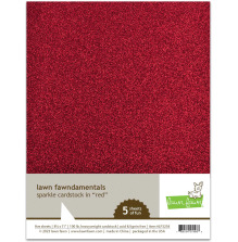 Lawn Fawn Cardstock - Sparkle Red LF3234