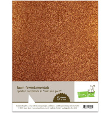 Lawn Fawn Cardstock - Sparkle Autumn Gold LF3292