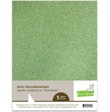 Lawn Fawn Cardstock - Sparkle Lime Green LF3395