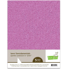 Lawn Fawn Cardstock - Sparkle Pink LF3393