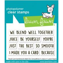 Lawn Fawn Clear Stamps 2X3 - Smoothies N Juice Sentiment Add-On LF3677