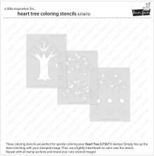 Lawn Fawn Coloring Stencils - Heart Tree LF3673