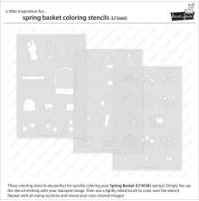 Lawn Fawn Coloring Stencils - Spring Basket LF3660