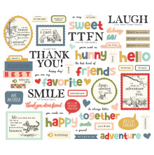 Simple Stories Bits &amp; Pieces Die-Cuts 55/Pkg -  Say Cheese Classic Pooh Sentimen