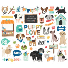 Simple Stories Bits &amp; Pieces Die-Cuts 52/Pkg - Fur Baby Dog